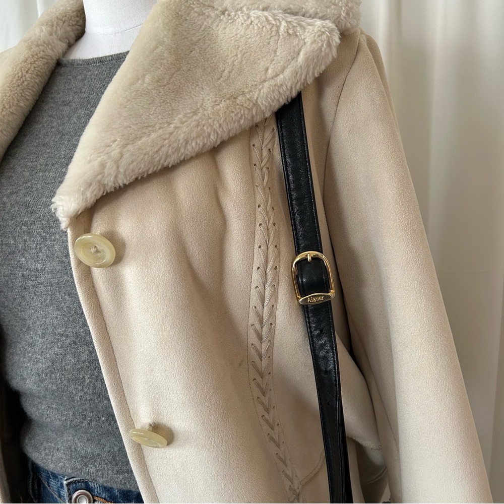 Cream Sonoma faux suede coat size Large. - Picture 3 of 10